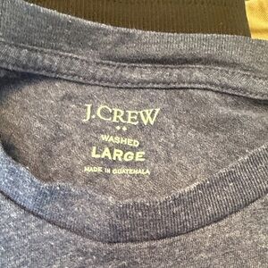 J. Crew Washed Heather Navy Crewneck Sweater